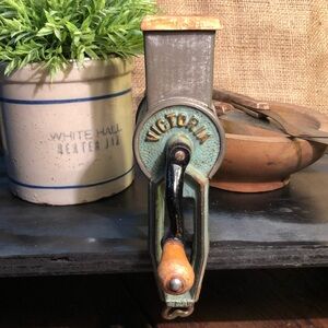 Victoria VTG Antique Hand Crank Grater Farmhouse Kitchen Home Decor Tool